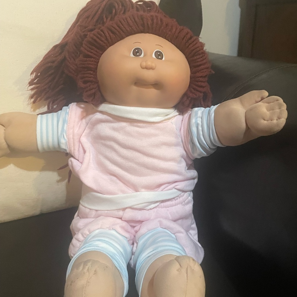 Soft Plush Doll with Pink and Blue Outfit
